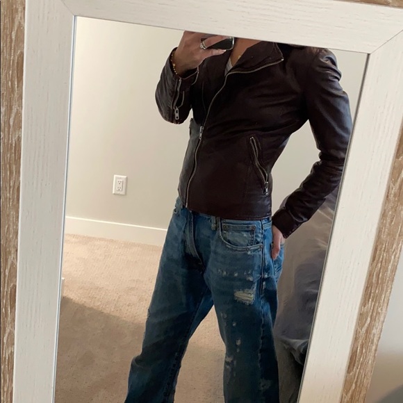 Muubaa distressed lambskin leather jacket - Picture 6 of 7